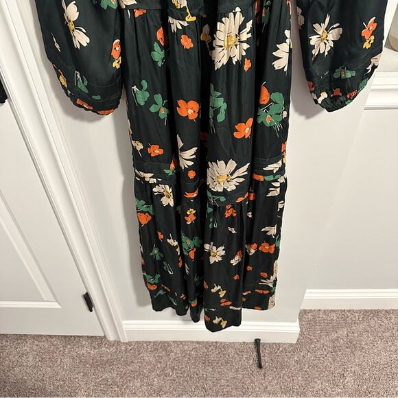 THE GREAT. Green Botanical Floral Maxi Dress 1 Small - Picture 10 of 11